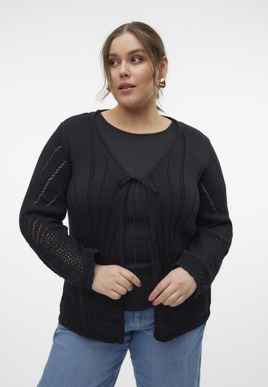 

Кардиган VMCSILJA V NECK Vero Moda, черный