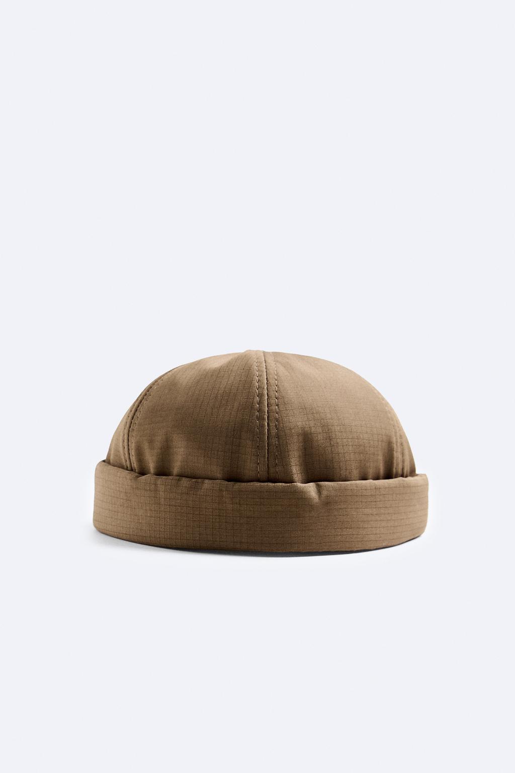 Короткая шапка ZARA, светло-коричневый