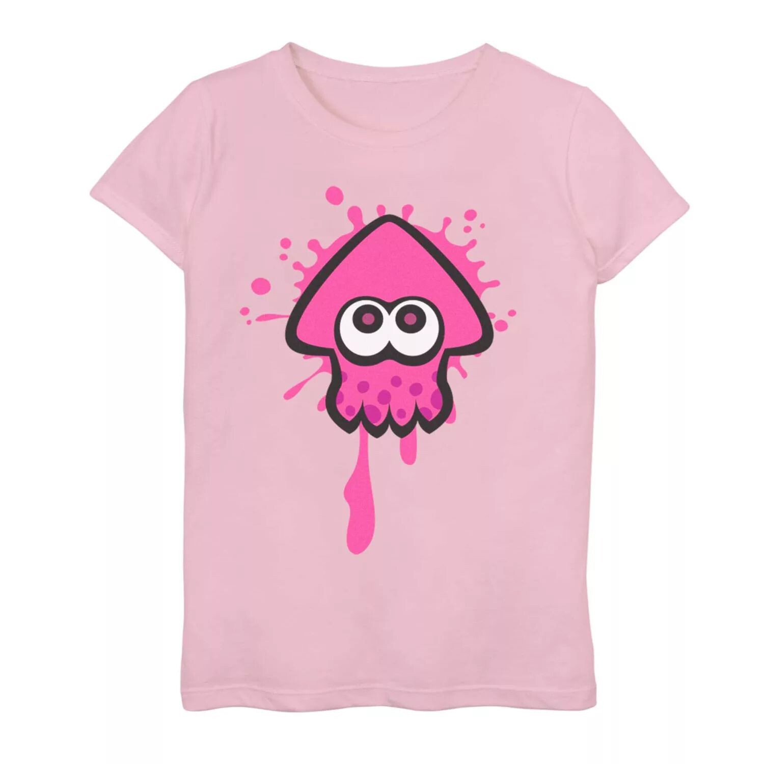 

Розовая футболка с рисунком Nintendo Splatoon Inkling Team для девочек 7–16 лет Licensed Character
