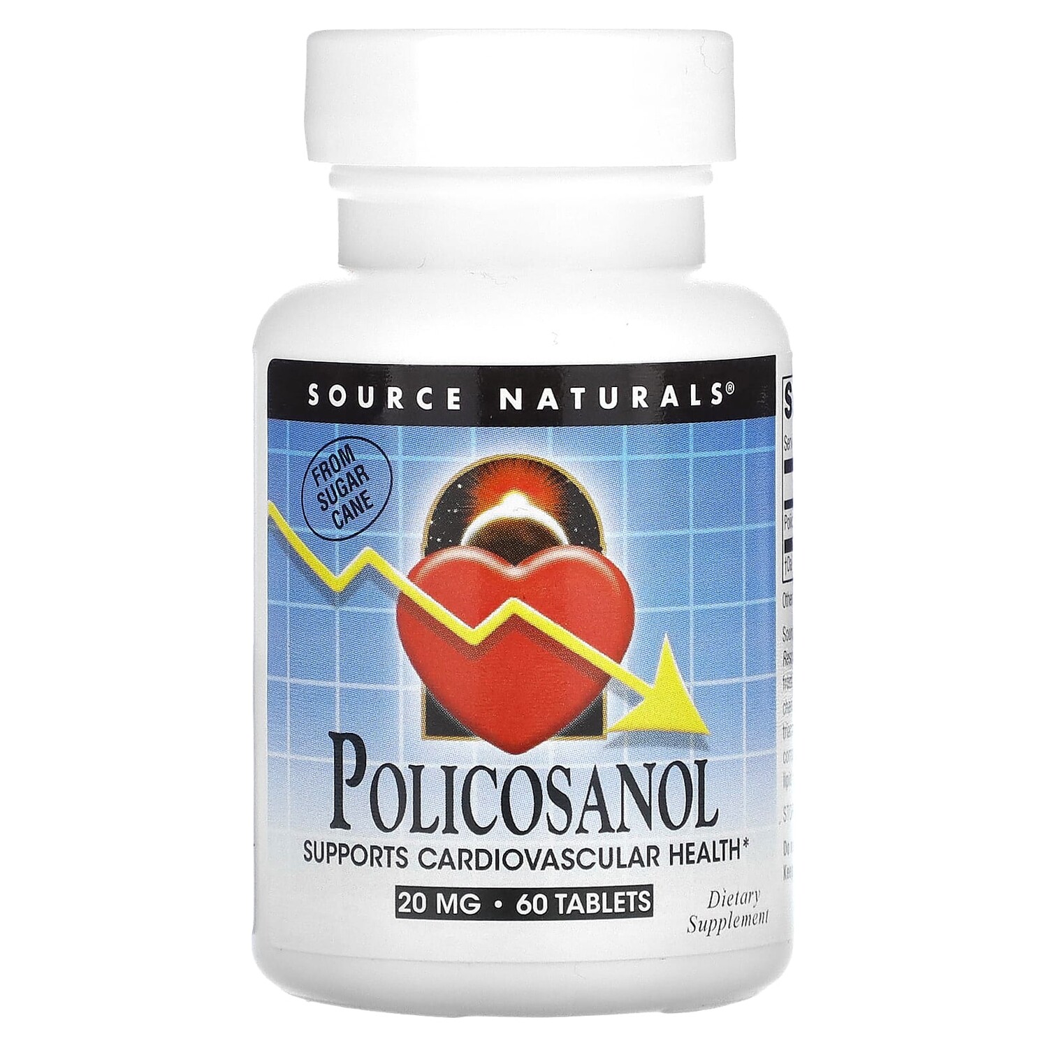 

Поликосанол, 20 мг, 60 таблеток, Source Naturals