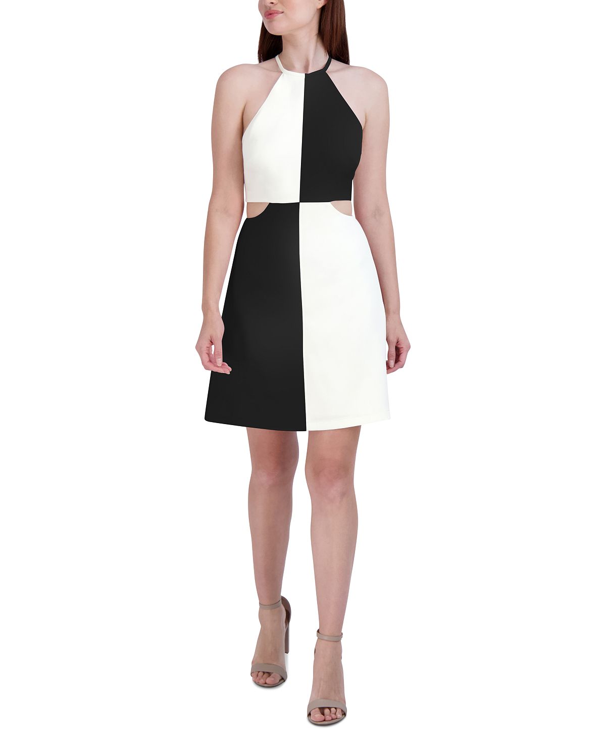 

Женское мини-платье с цветными блоками и вырезом BCBGeneration