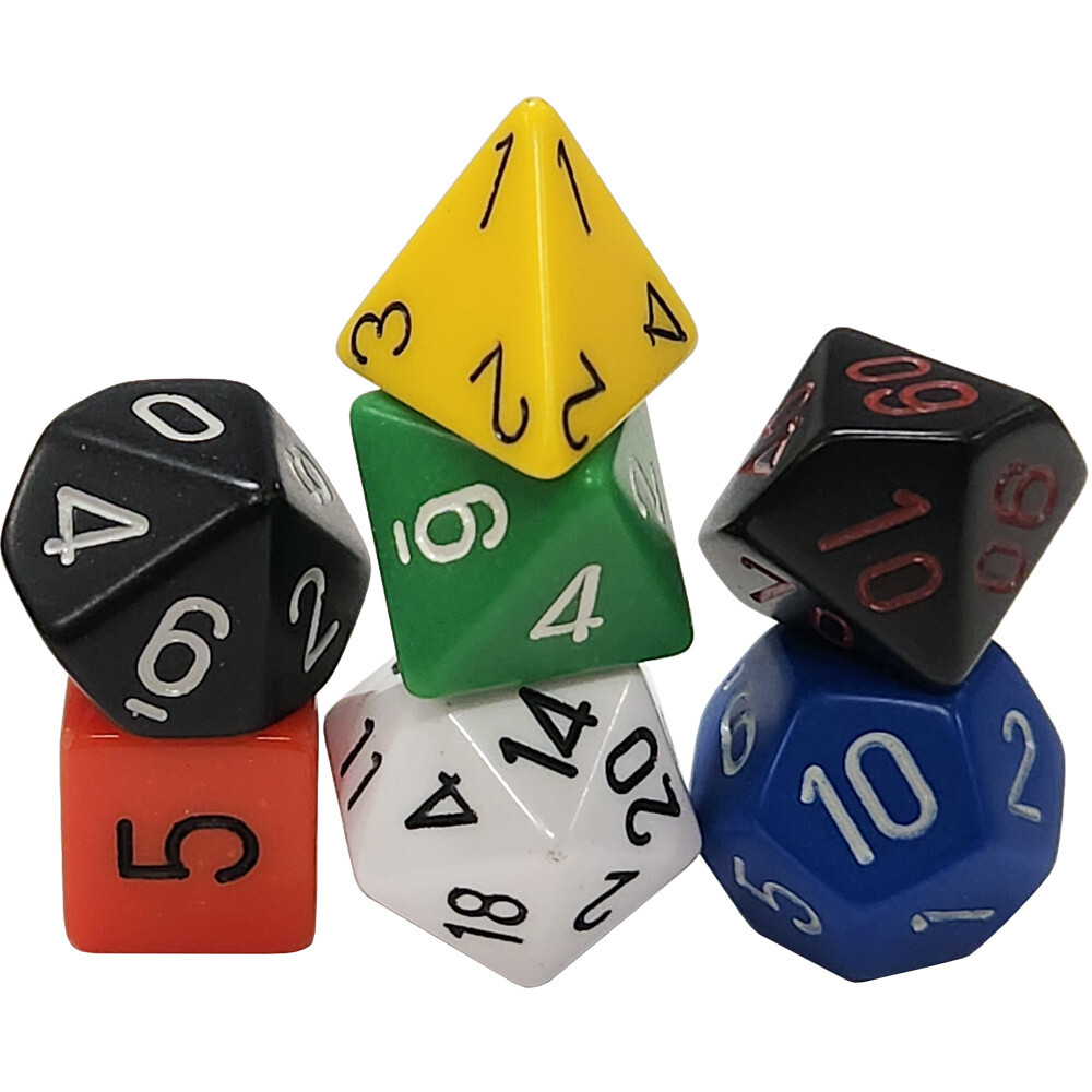 

Аксессуары Chessex Chessex Dice Set: Nostalgia Opaque GM & Beginner Player (7)