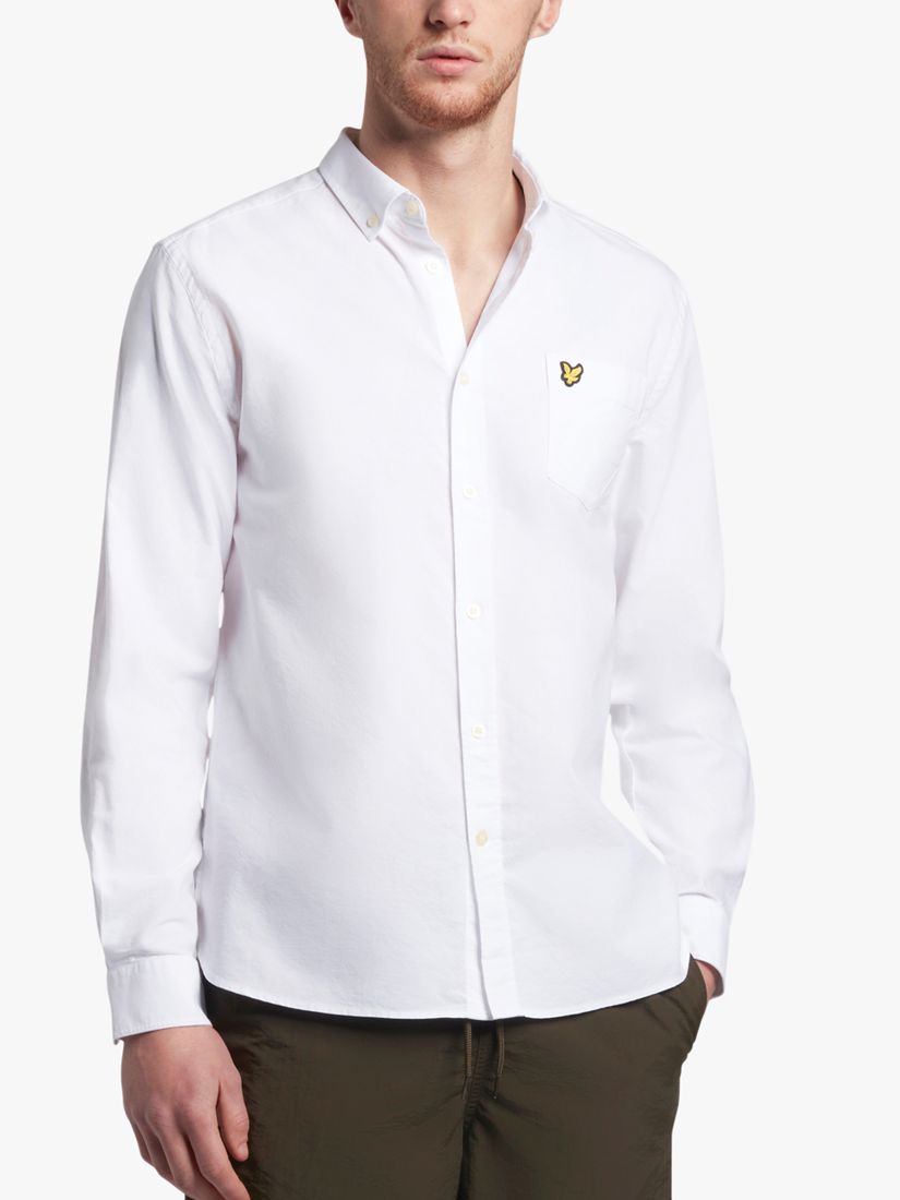 Оксфордская рубашка обычного кроя Lyle & Scott, белая легкая оксфордская рубашка стандартного кроя lyle