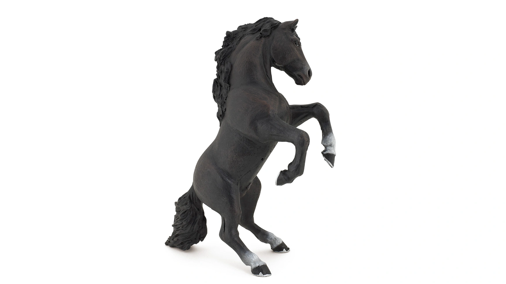 papo коллекционная фигурка серия рыцари турнирная лошадь 39945 Восходящая черная лошадь Papo