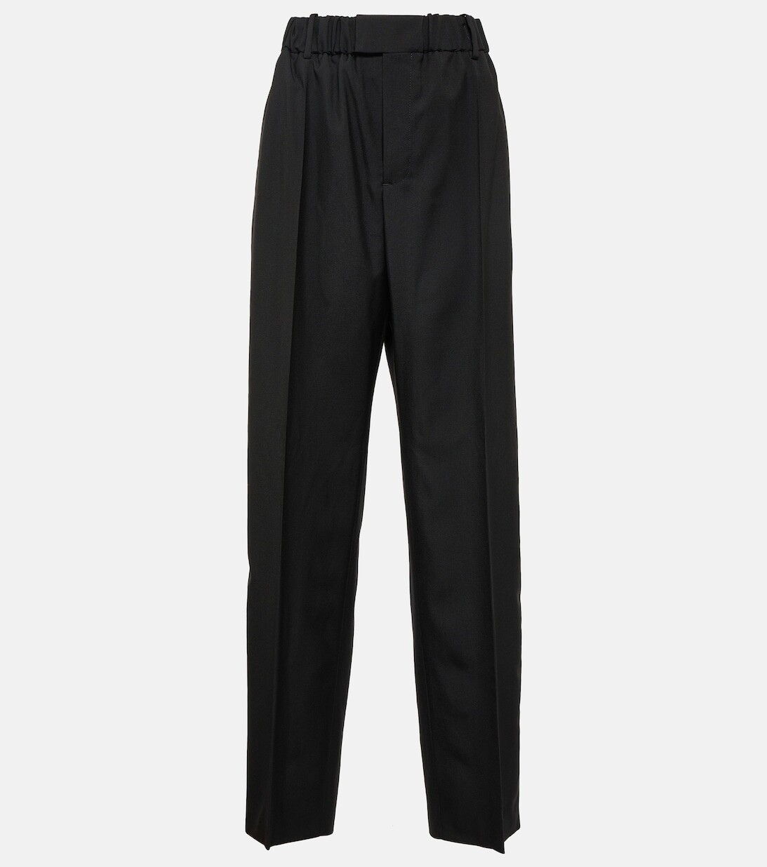 

Шерстяные прямые брюки BOTTEGA VENETA, черный