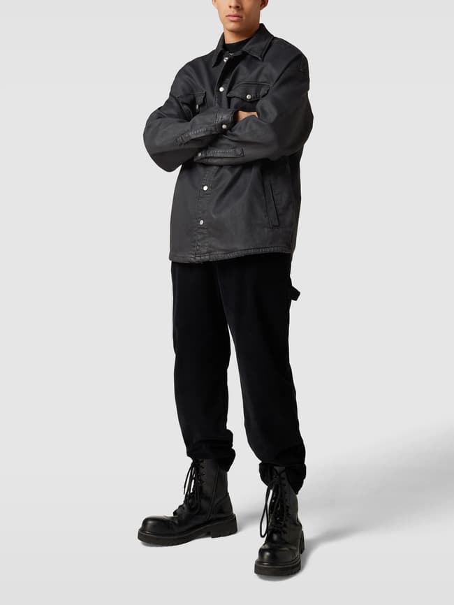 Джинсовая куртка оверсайз с нашивкой-лейблом Calvin Klein Jeans, черный