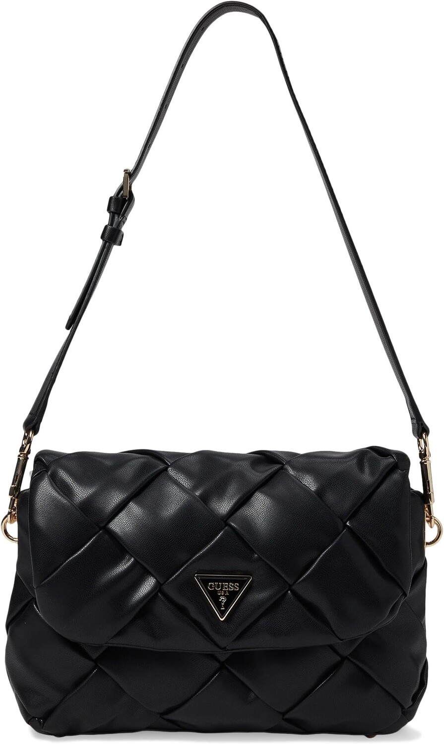 

Сумка через плечо Zaina с клапаном GUESS, черный