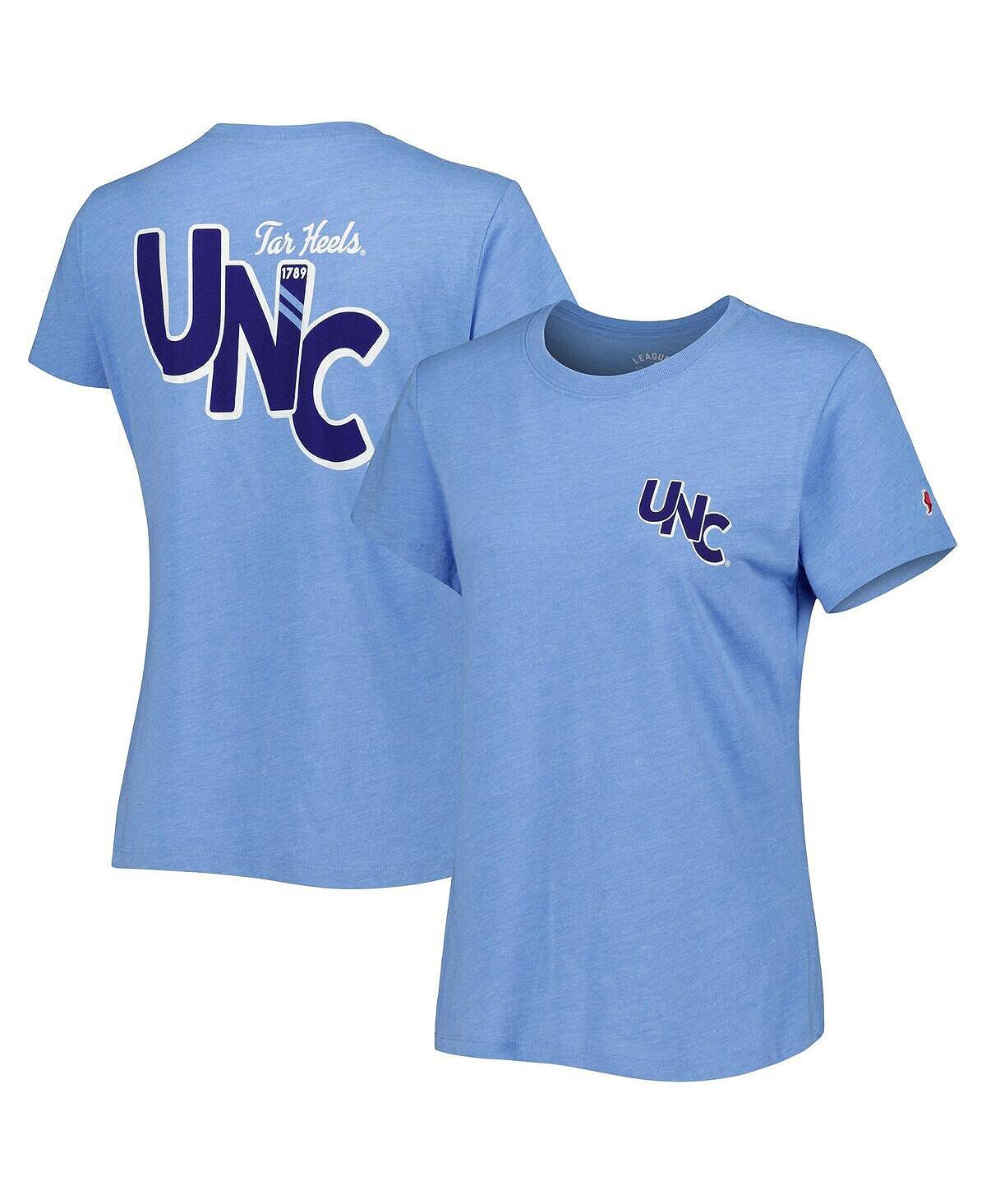 

Женская синяя футболка North Carolina Tar Heels Intramural Classic 2-Hit Tri-Blend League Collegiate Wear