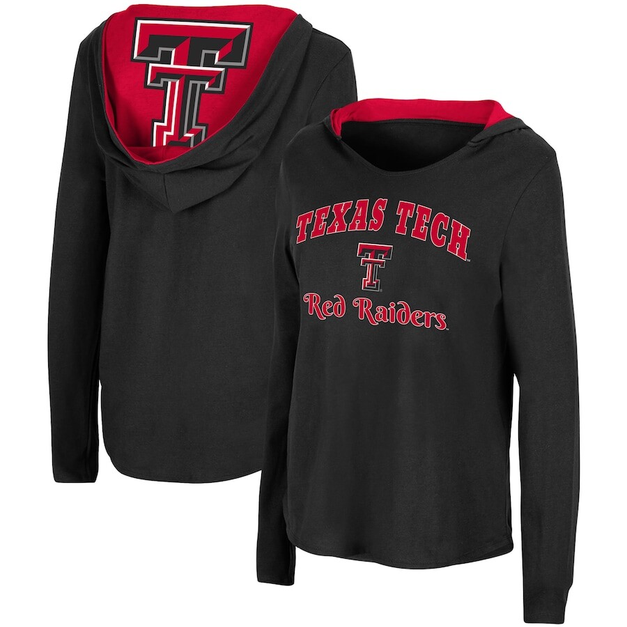 

Футболка с длинным рукавом Colosseum Texas Tech Red Raiders, черный