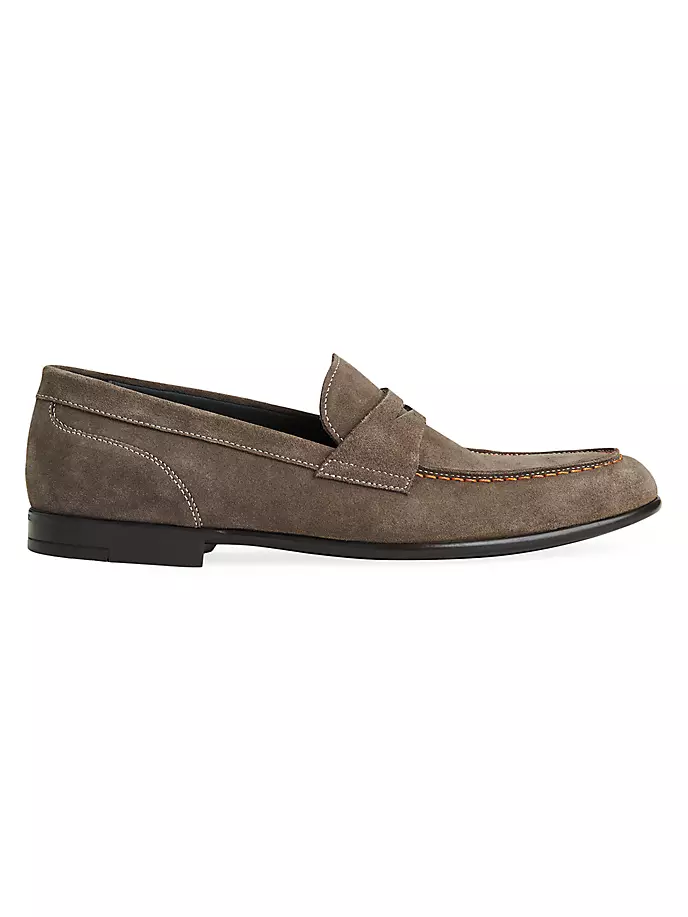 

Замшевые лоферы Silas Bruno Magli, цвет ecru suede