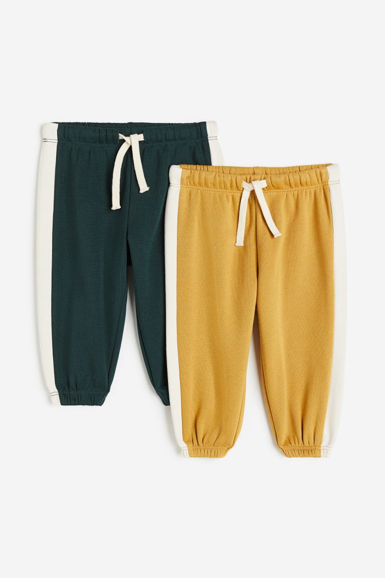 2-х хлопковые брюки-джоггеры H&M