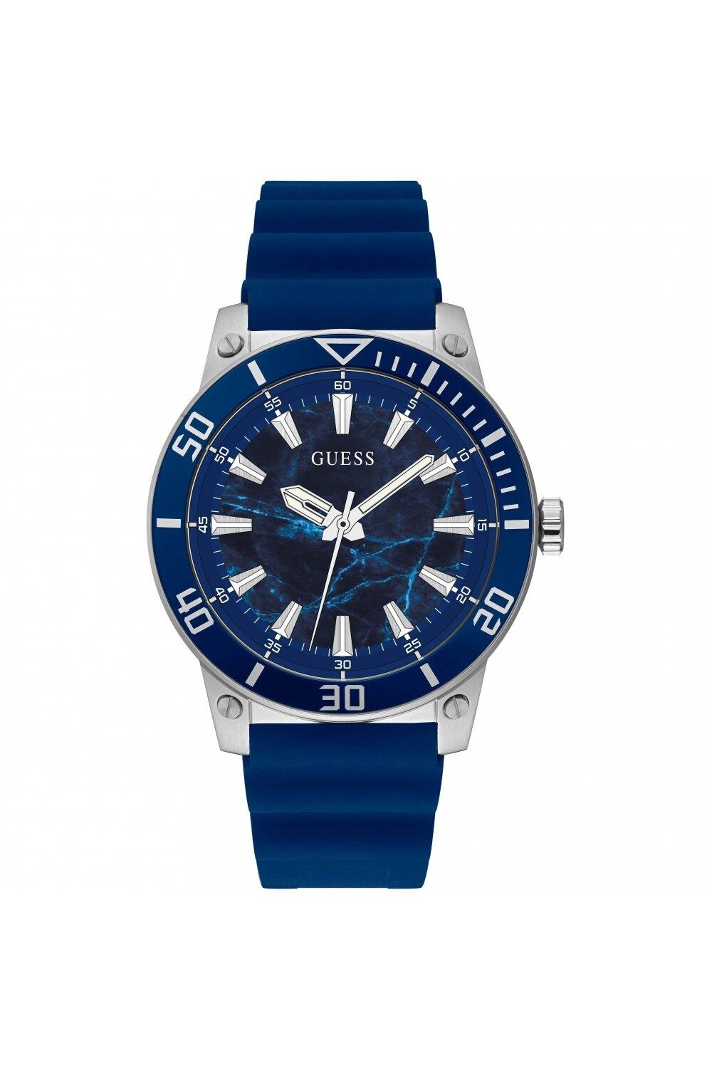 

Модные аналоговые кварцевые часы из нержавеющей стали - Gw0420G1 Guess, серебро