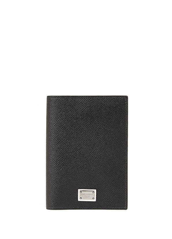 Мужской кожаный кошелек с черным логотипом Dolce&Gabbana кошелек dolce