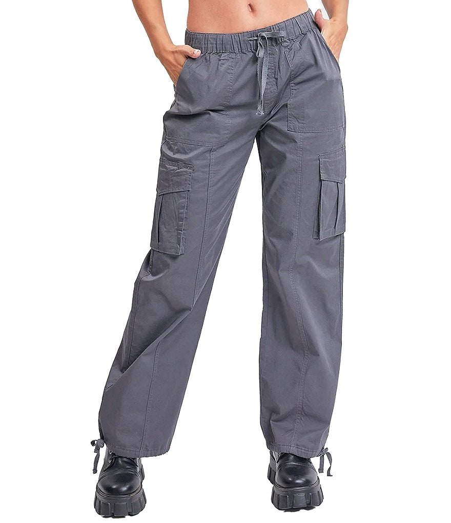 Брюки-карго без застежки со средней посадкой YMI Jeanswear, серый женские узкие компрессионные брюки со средней посадкой без застежки jones new york