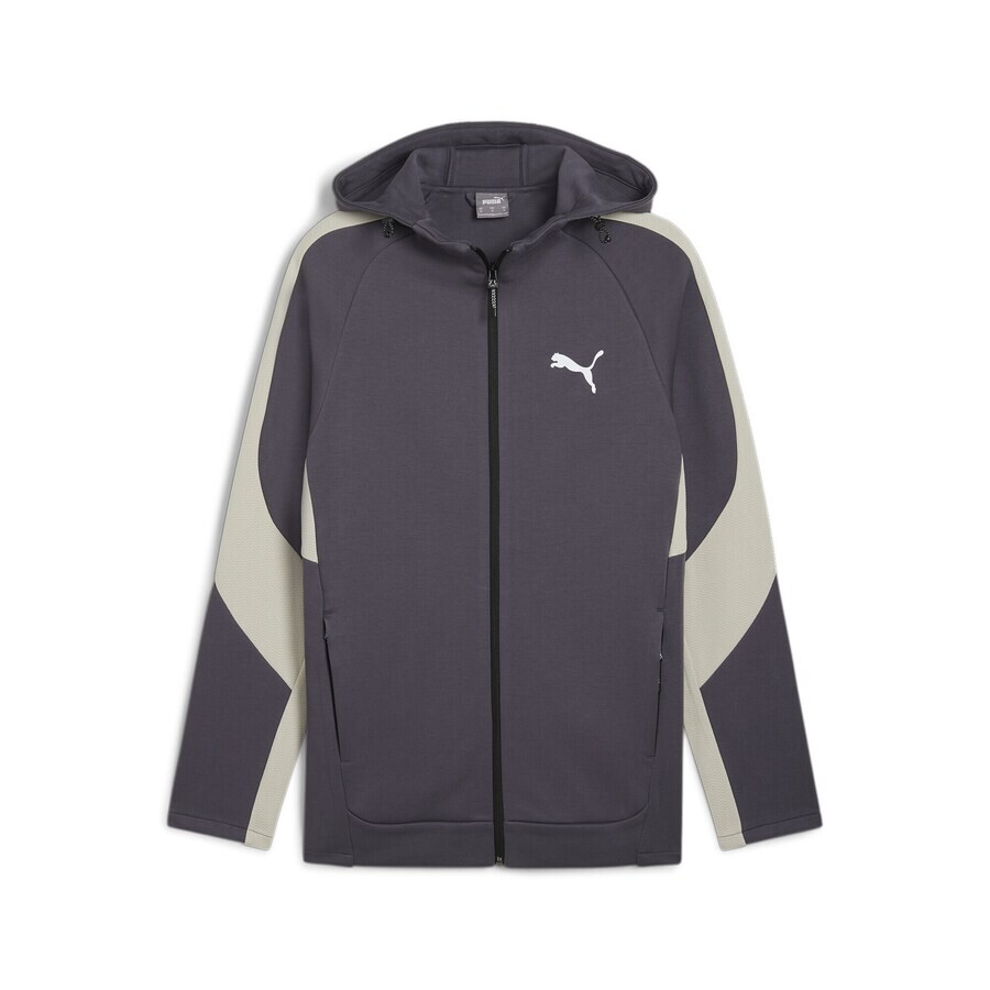 

Спортивная толстовка PUMA Athletic Zip-Up Hoodie Evostripe, антрацит/серовато-бежевый