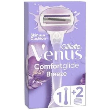 

Бритва Gillette Comfortglide Breeze с 2 стержнями и 3 лезвиями для бережного бритья, Venus