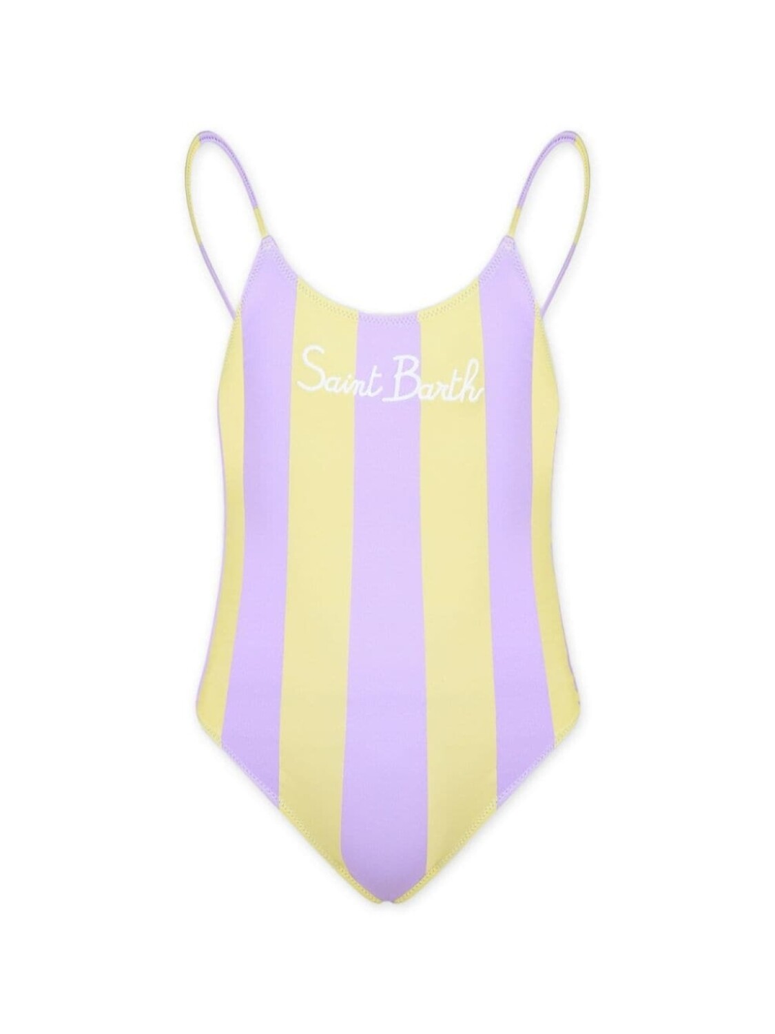 

MC2 Saint Barth Kids cecille Jr полосатый купальник, фиолетовый