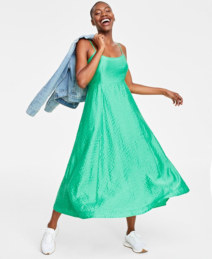 Женское платье макси без рукавов с овальным вырезом On 34th, зеленый стилизованные вечеринки ваш незабываемый праздник