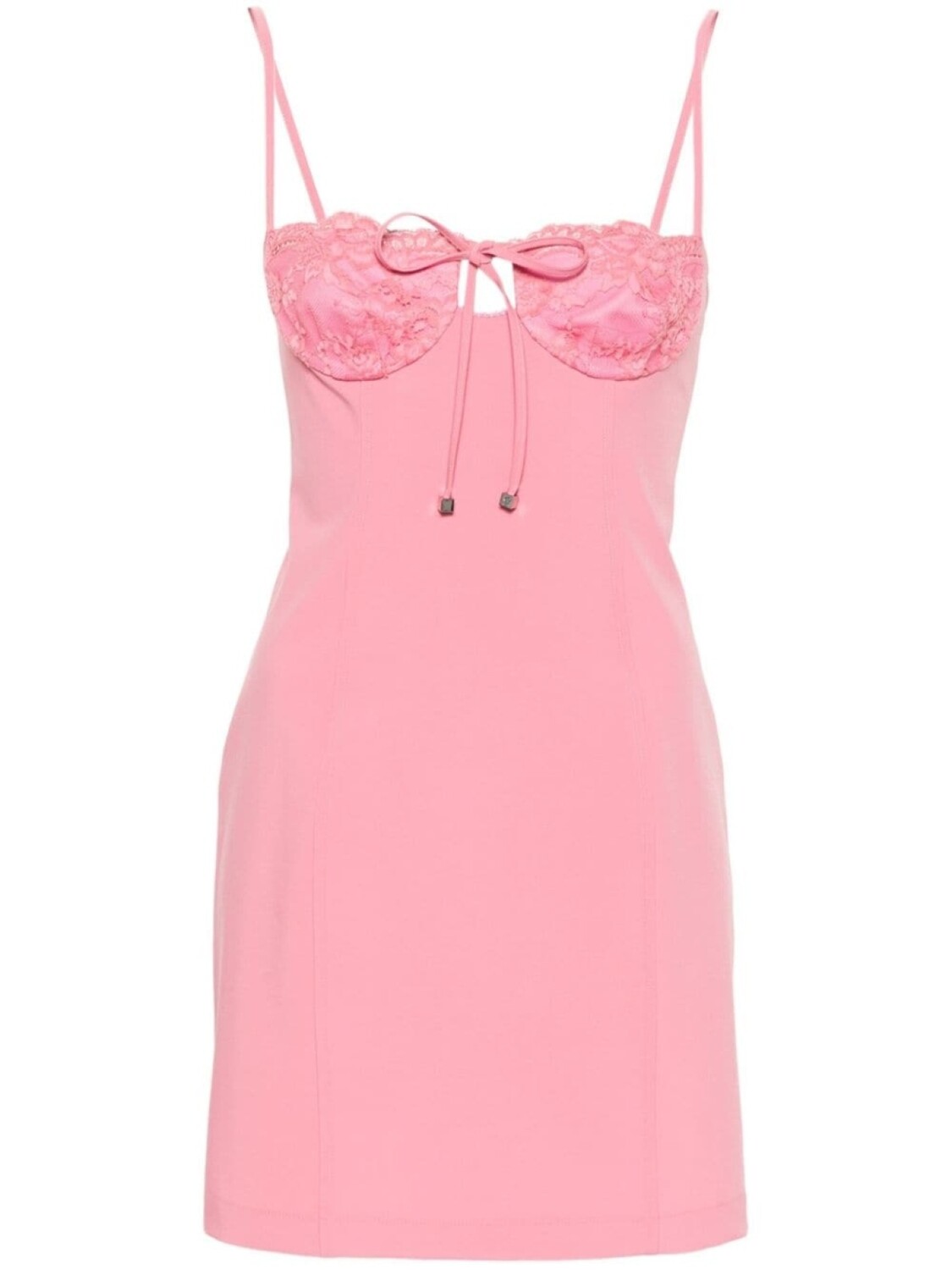 

Платье мини с кружевом Blumarine, розовый