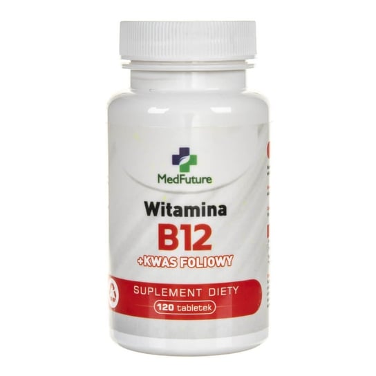 MedFuture, Витамин B12 + фолиевая кислота, 120 таблеток витамин b12 и фолиевая кислота zahler b12 energizer с натуральным вишневым вкусом 90 пастилок