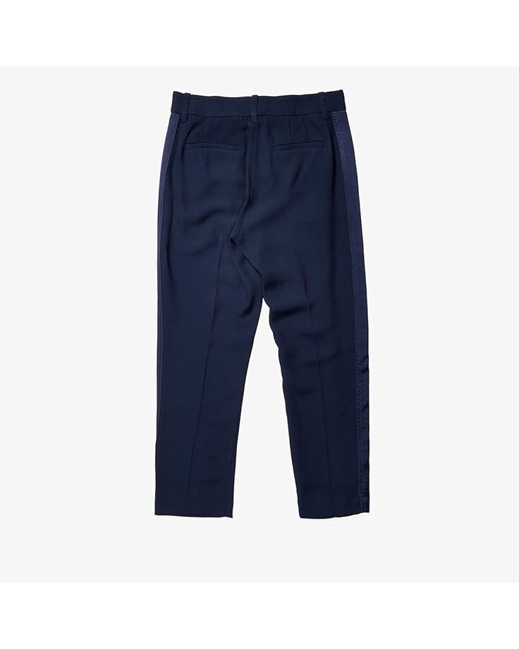 

Брюки Derek Lam 10 Crosby Tapered Pants w/ Satin Tuxedo Stripe, цвет Midnight