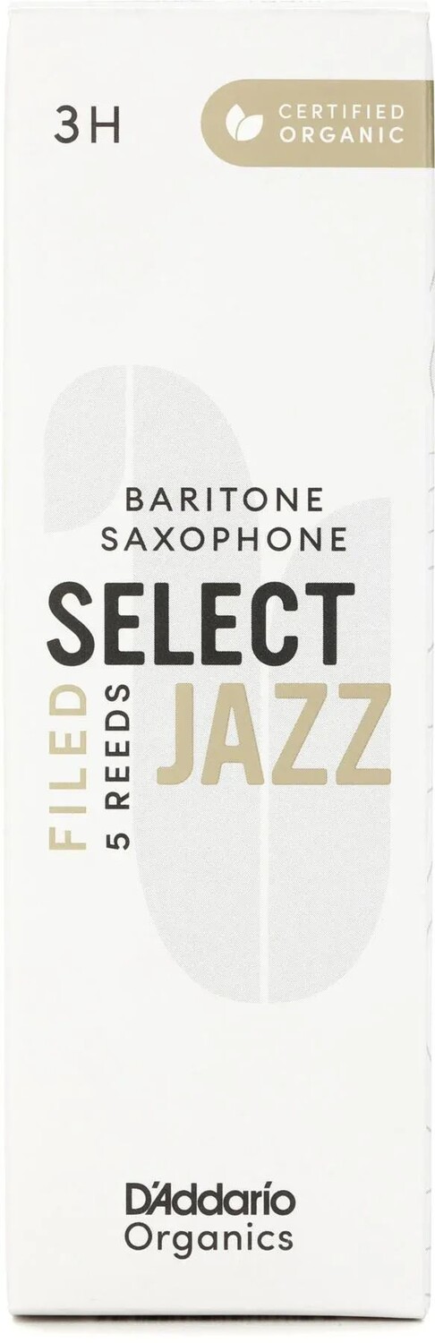 

D'Addario Organics Select Jazz Filed Баритон-саксофонные трости — 3 жестких (5 шт.)