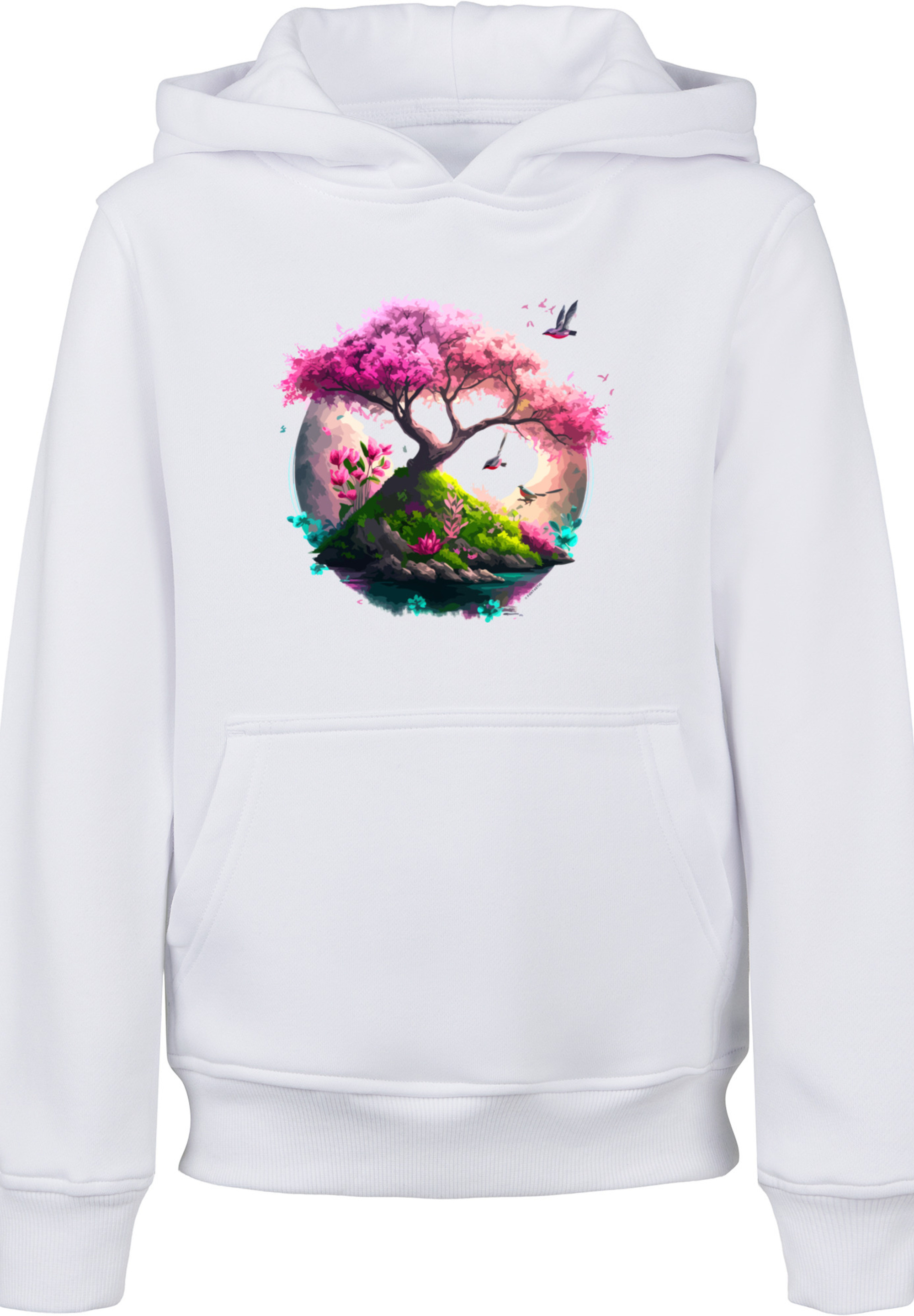 Пуловер F4NT4STIC Hoodie Kirschblüten Baum, белый