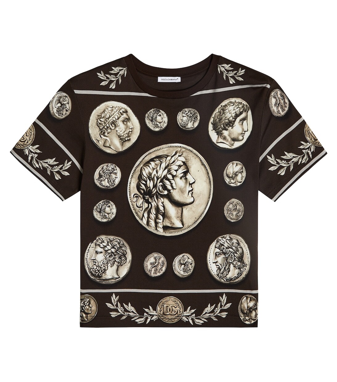 

Футболка из хлопкового джерси с логотипом Dolce&Gabbana, черный