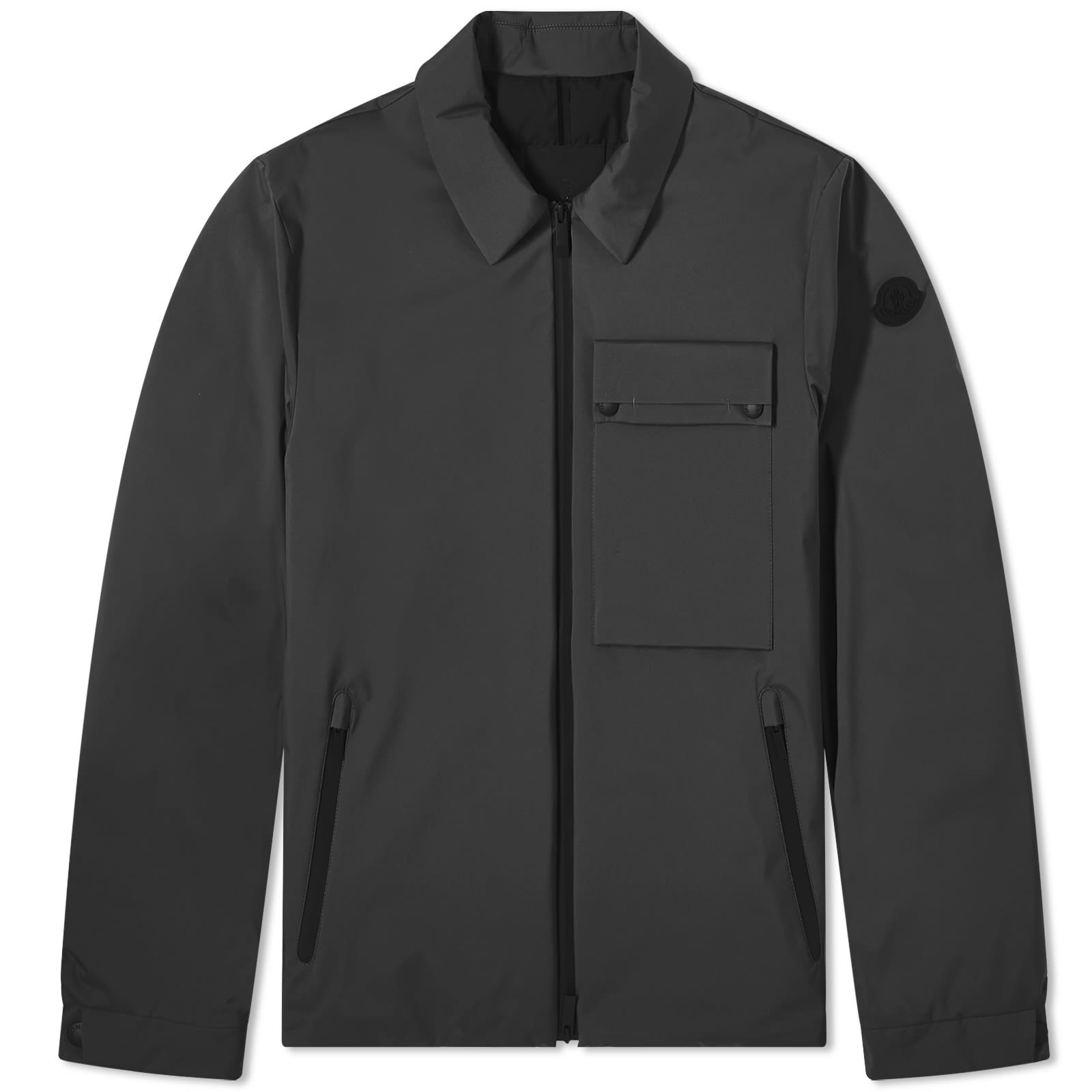 Рубашка Moncler Tortisse Nylon Overshirt, черный рубашка moncler tenibres padded overshirt черный