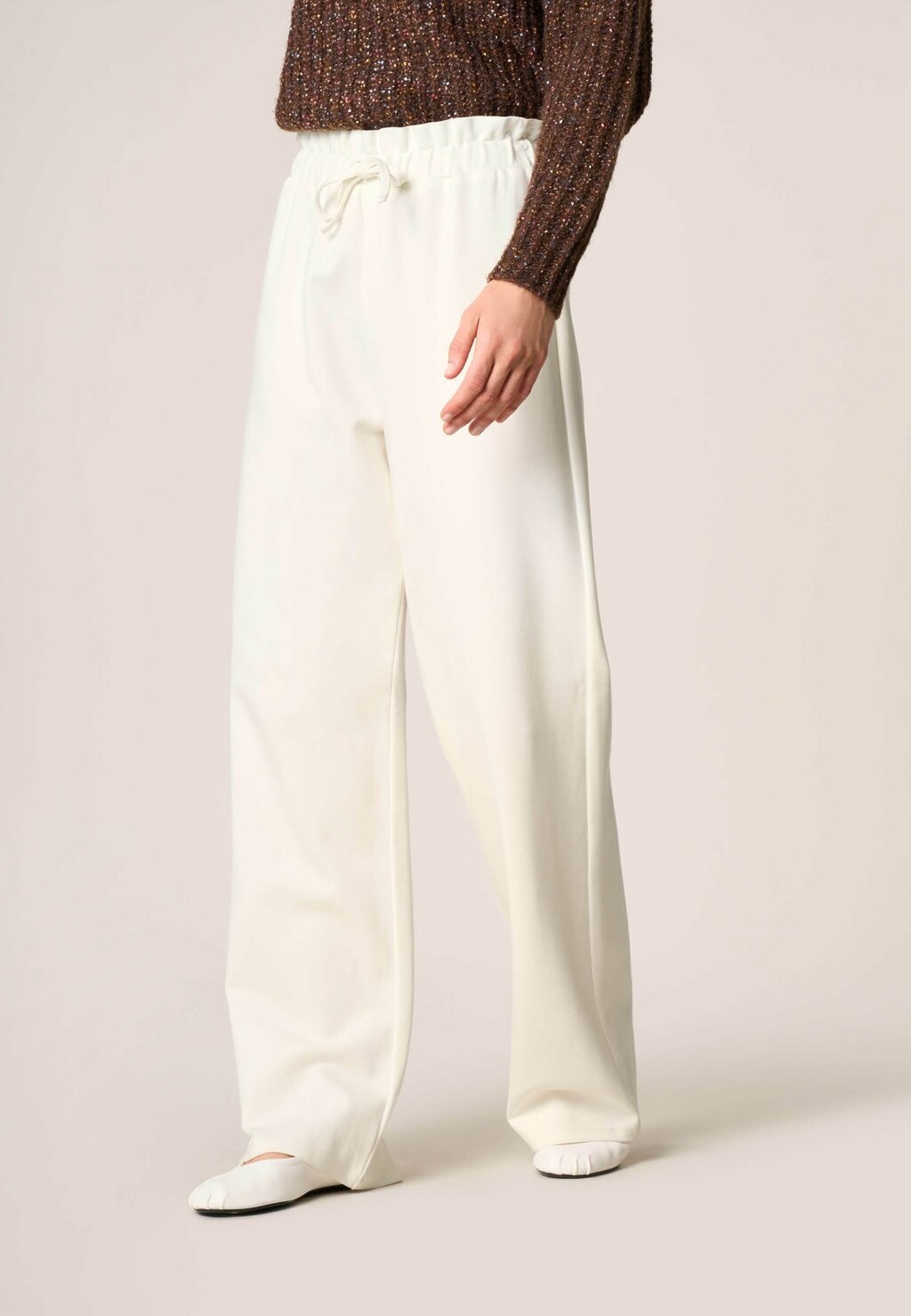 

Брюки Wide Leg Con Coulisse Goldenpoint, цвет off white