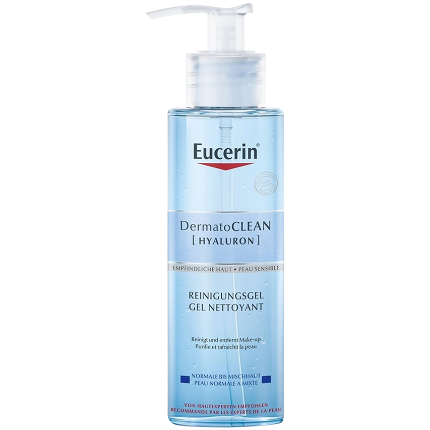 Очищающий гель для лица Eucerin Dermatoclean, 200 мл средства для умывания eucerin освежающий и очищающий гель для умывания dermatoclean