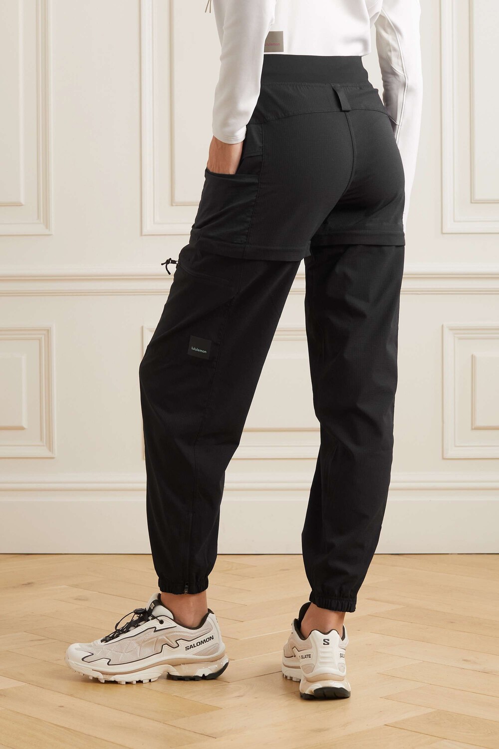 

LULULEMON Спортивные брюки Convertible HR WovenAir из рипстопа, черный