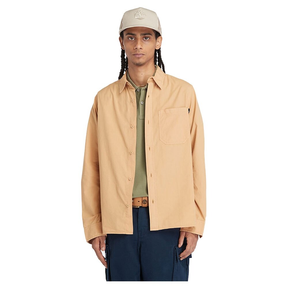 

Рубашка с длинным рукавом Timberland Garment Dye Poplin, бежевый