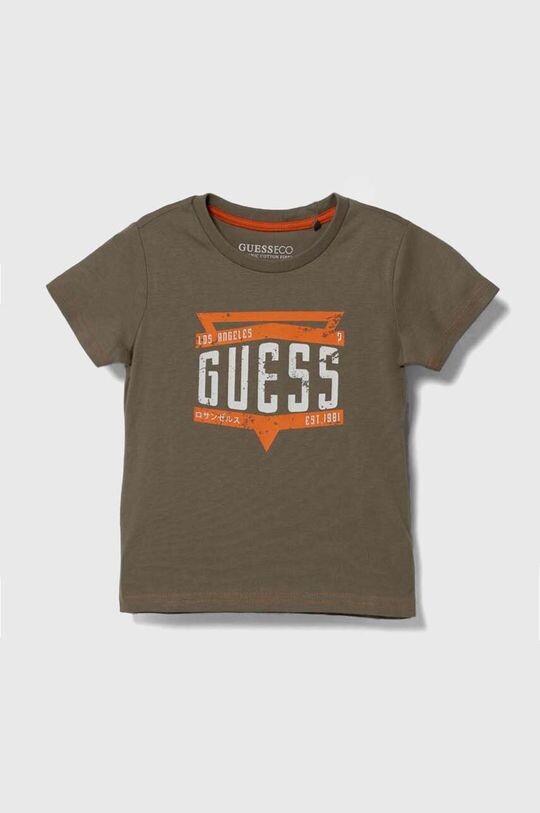 

Хлопковая футболка Guess, зеленый