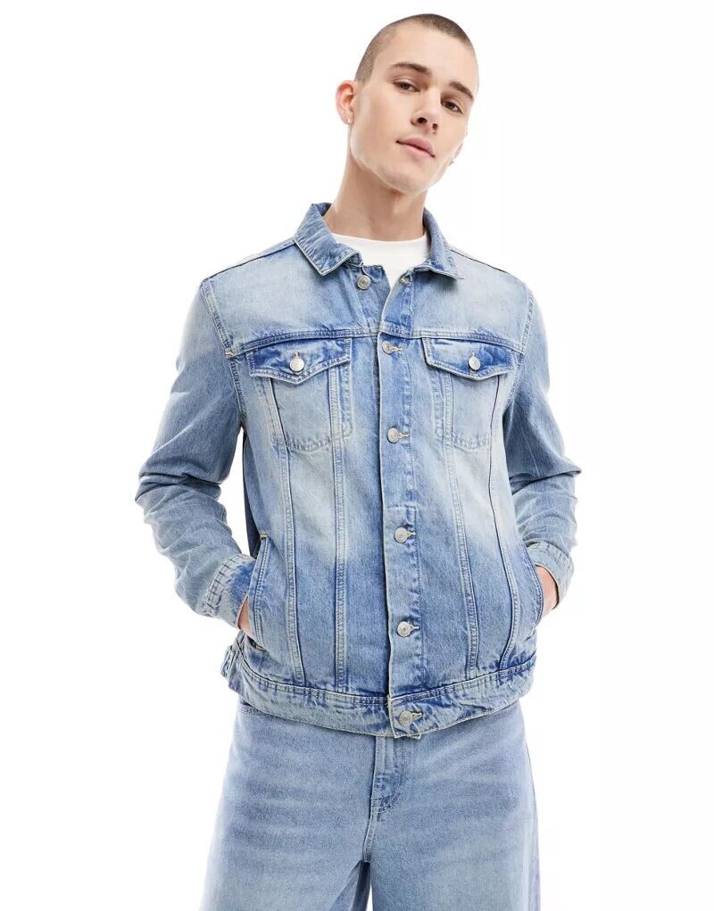 

Голубая джинсовая куртка River Island