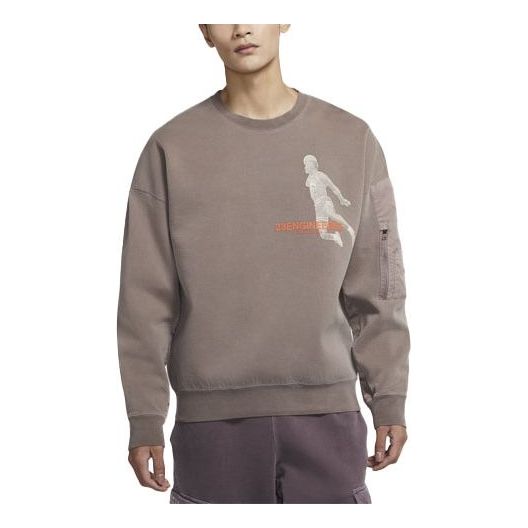 

Толстовка Air Jordan 23 Engineered Casual Knitted Turtleneck Sweater For Men Brown/Gray, серый