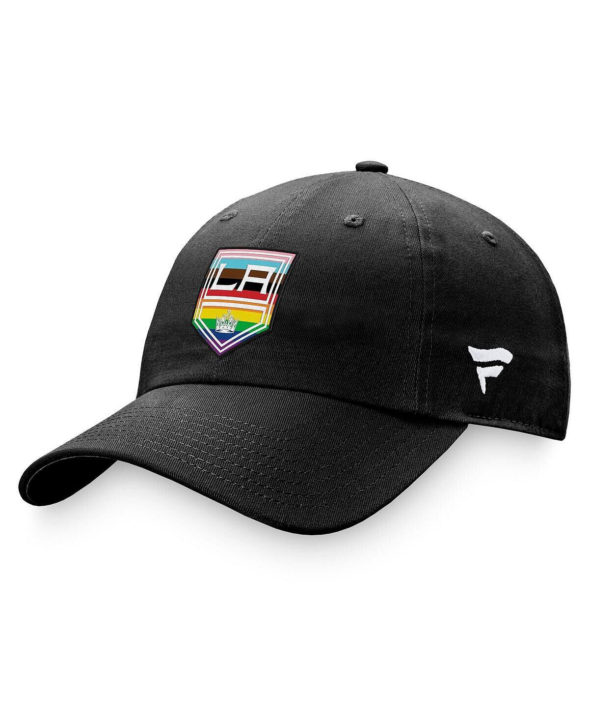 

Мужская регулируемая кепка черного цвета с логотипом команды Los Angeles Kings Pride Fanatics