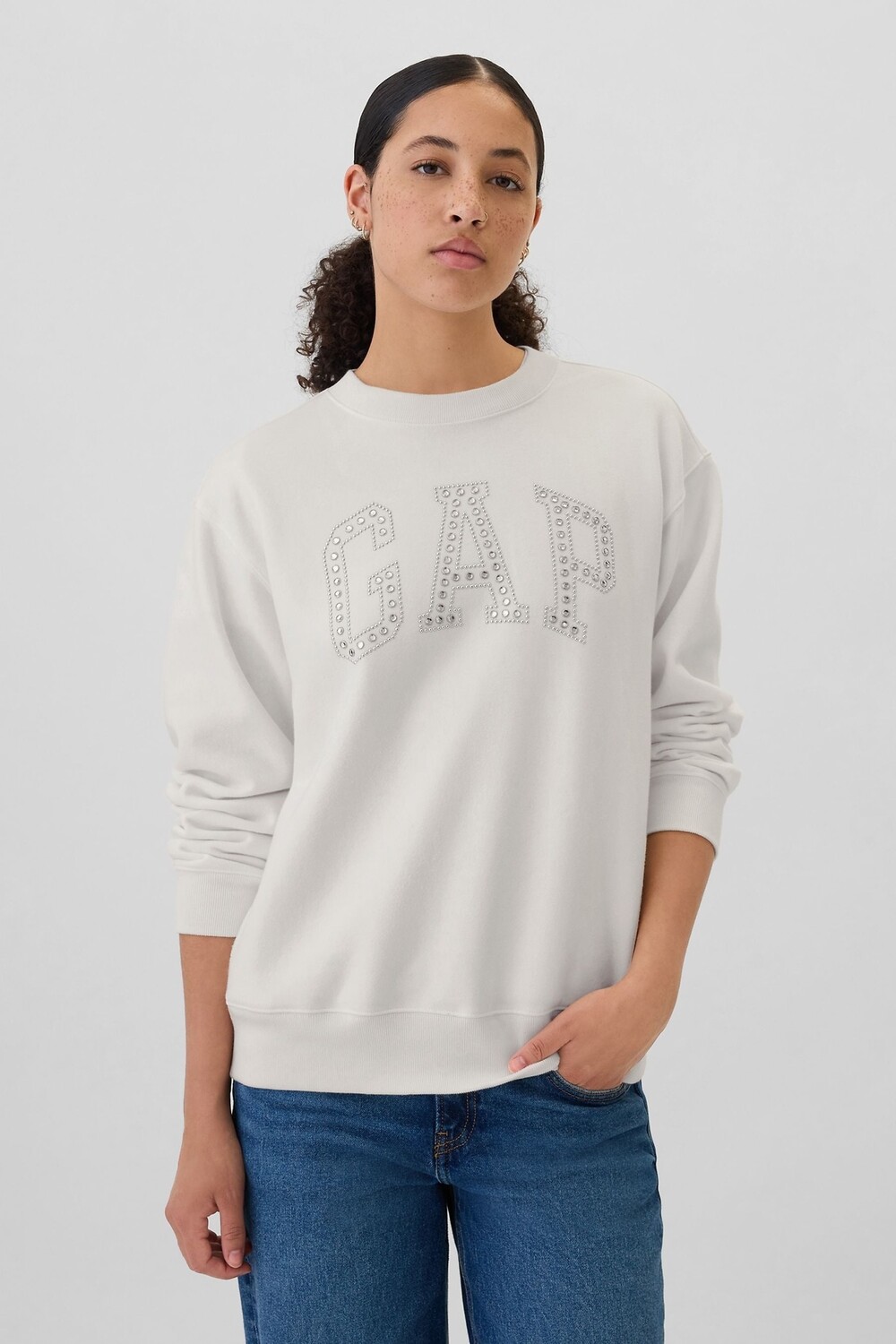 

Флисовая толстовка с логотипом Gap, белый