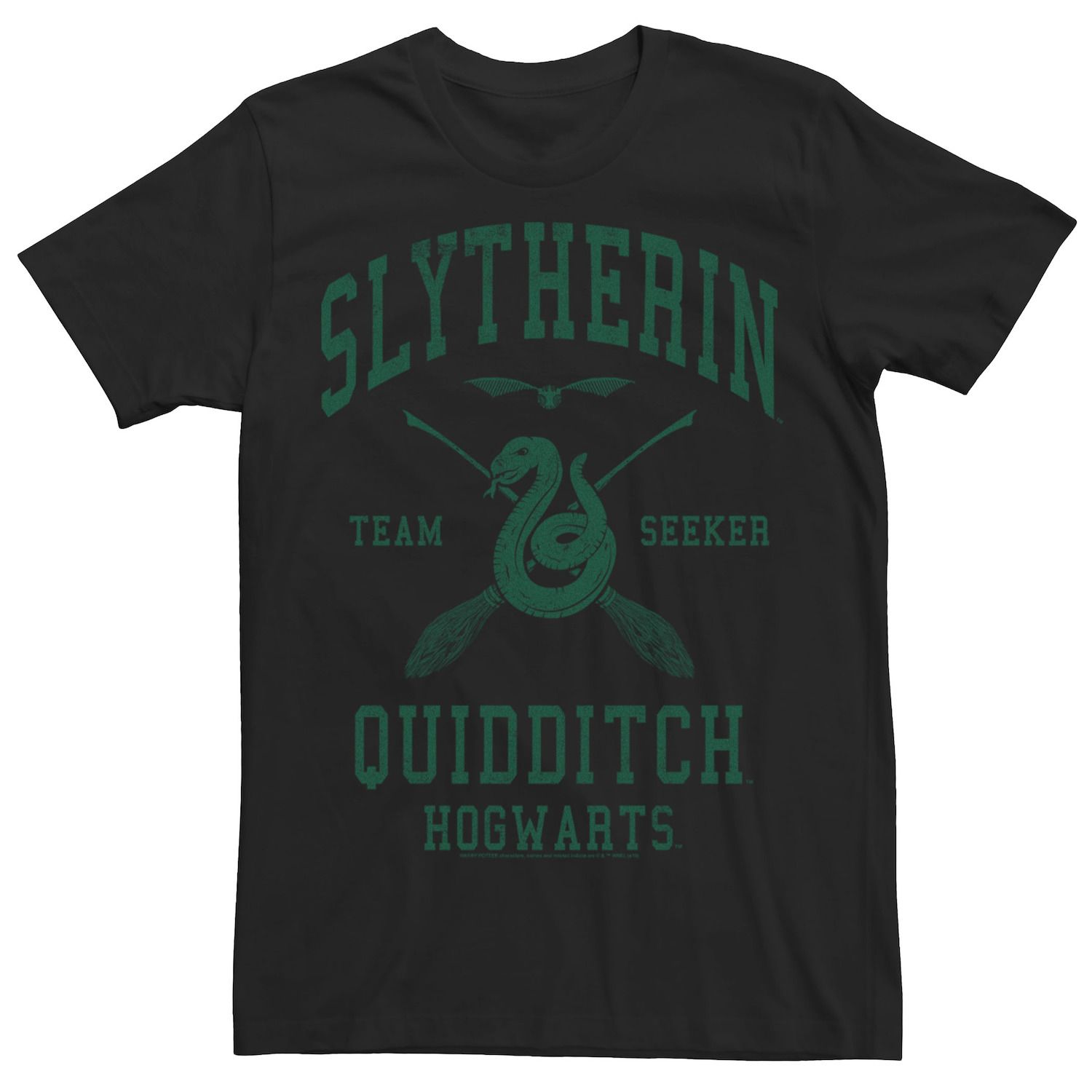 Мужская трикотажная футболка Deathly Hallows 2 Slytherin Quidditch Team Seeker Harry Potter printio slytherin quidditch team