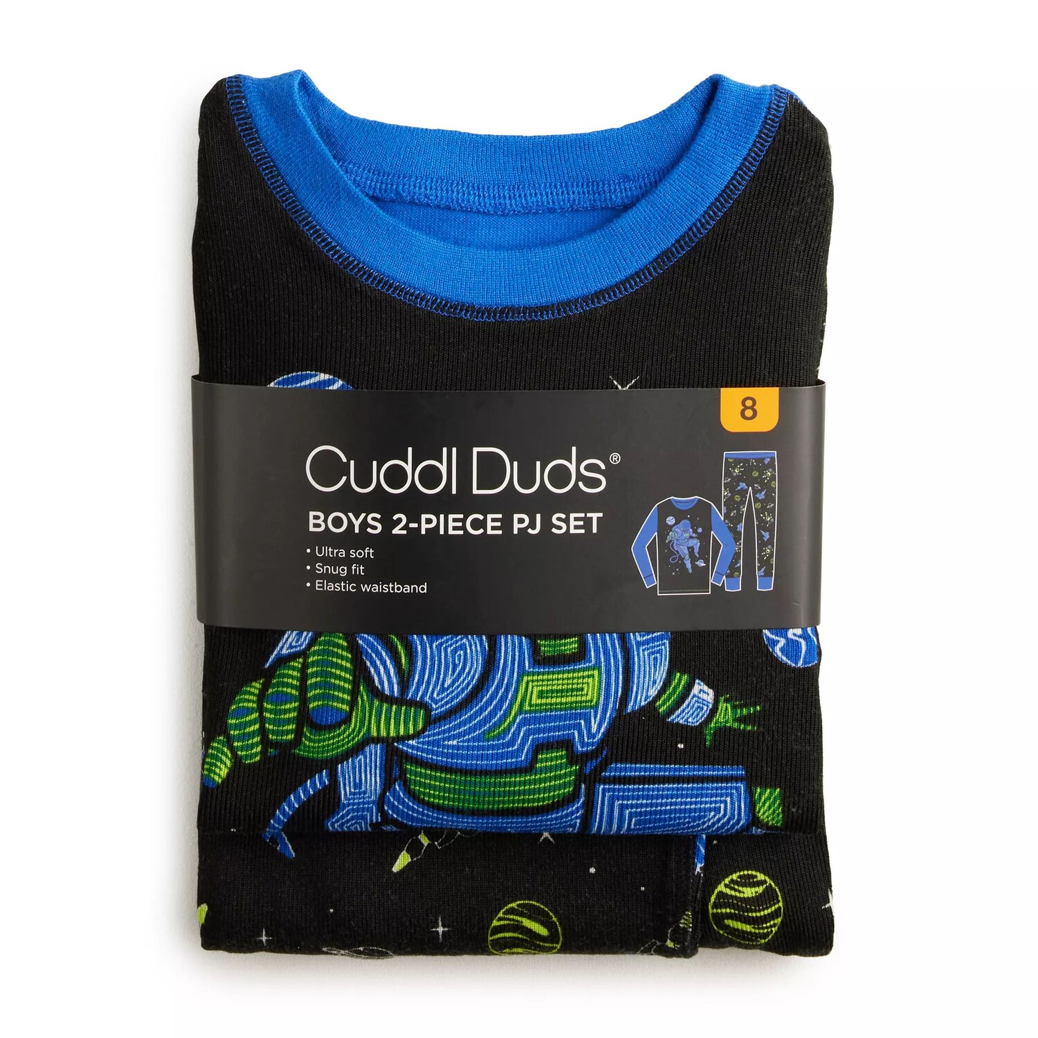 

Пижамный комплект Cuddl Duds из двух предметов для мальчиков 6–12 лет Cuddl Duds, серый/черный