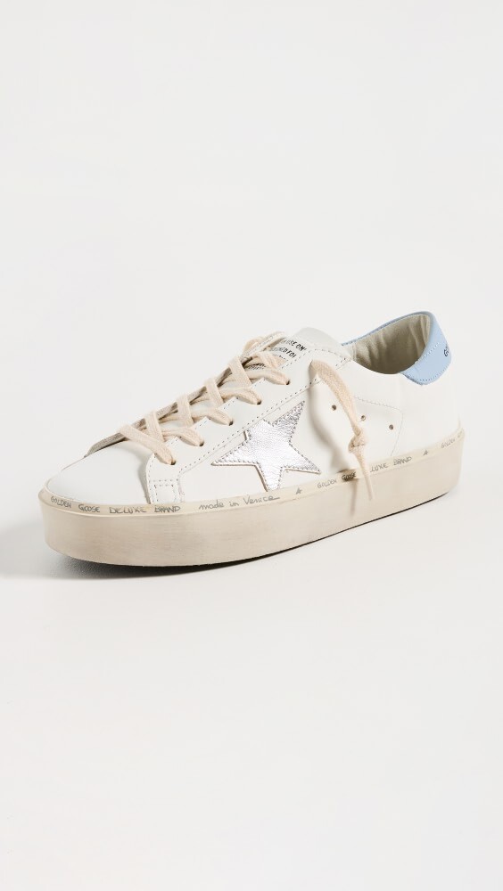 

Кроссовки Golden Goose Hi Star Leather Upper and Heel Laminated Star, белый