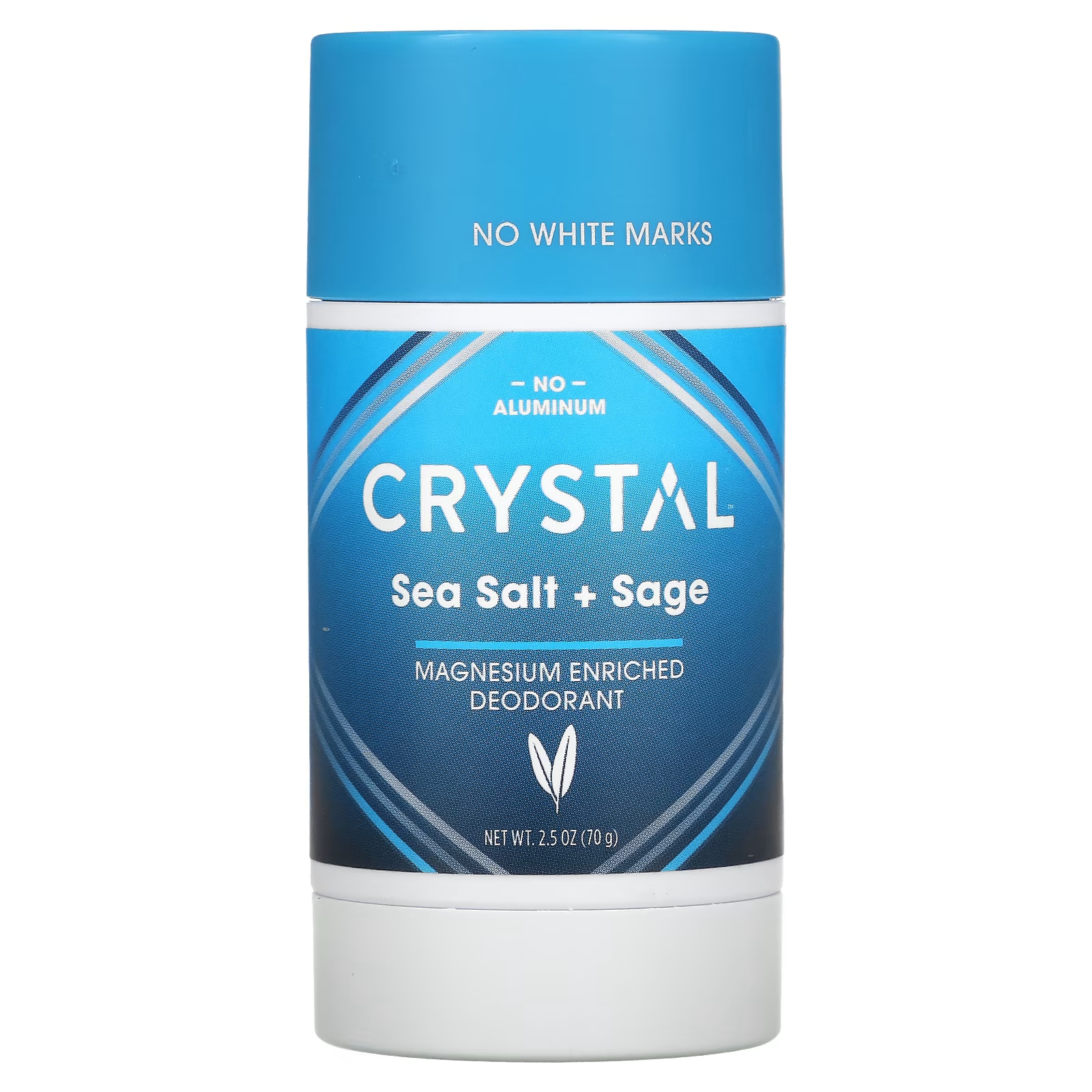 Дезодорант Crystal обогащенный магнием, морская соль + шалфей crystal обогащенный магнием дезодорант легкий и мягкий 70 г 2 5 унции