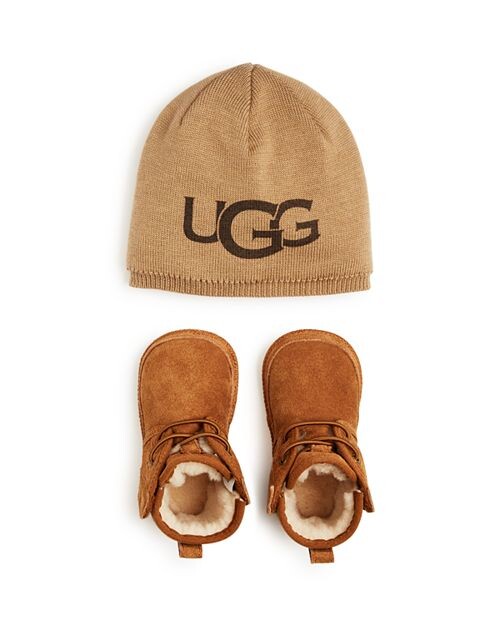 

Детские пинетки Neumel для девочек UGG &; Комплект шапочек – для малышей UGG, цвет Brown