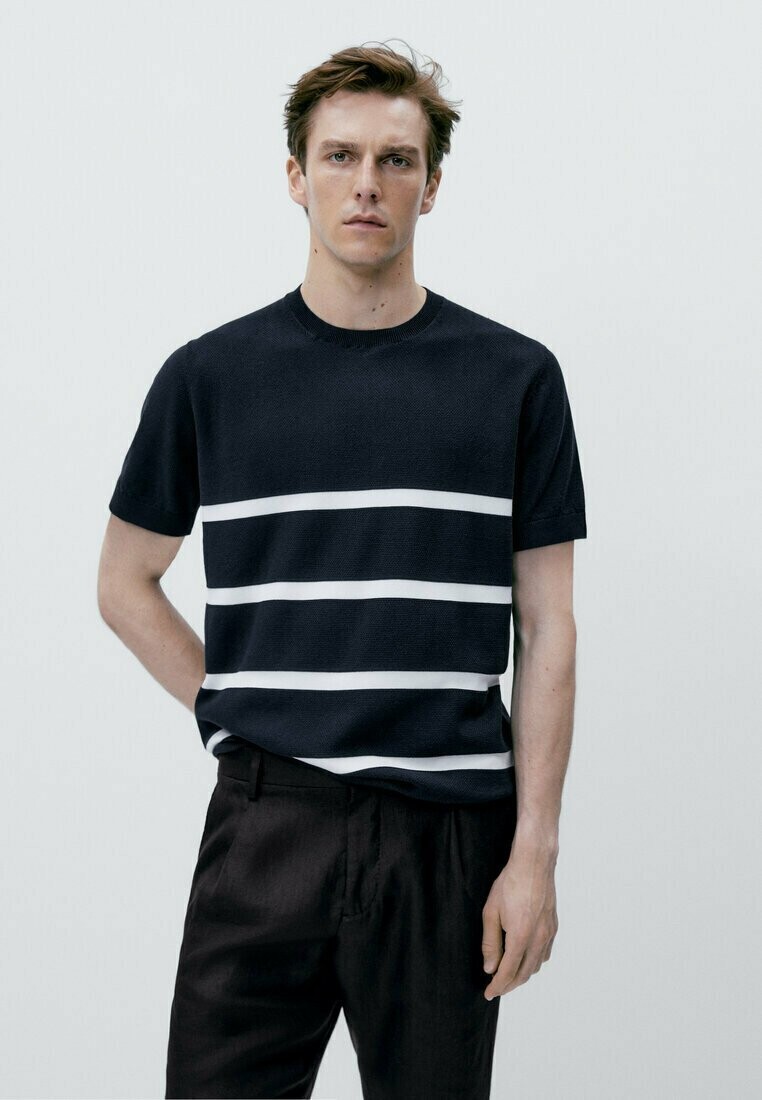 

Футболка с принтом Massimo Dutti, синий