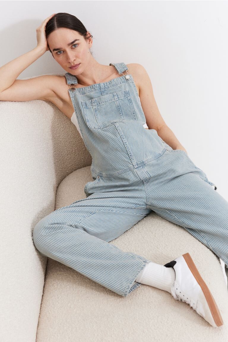 

Джинсовый комбинезон Mom длиной до щиколотки H&M, синий