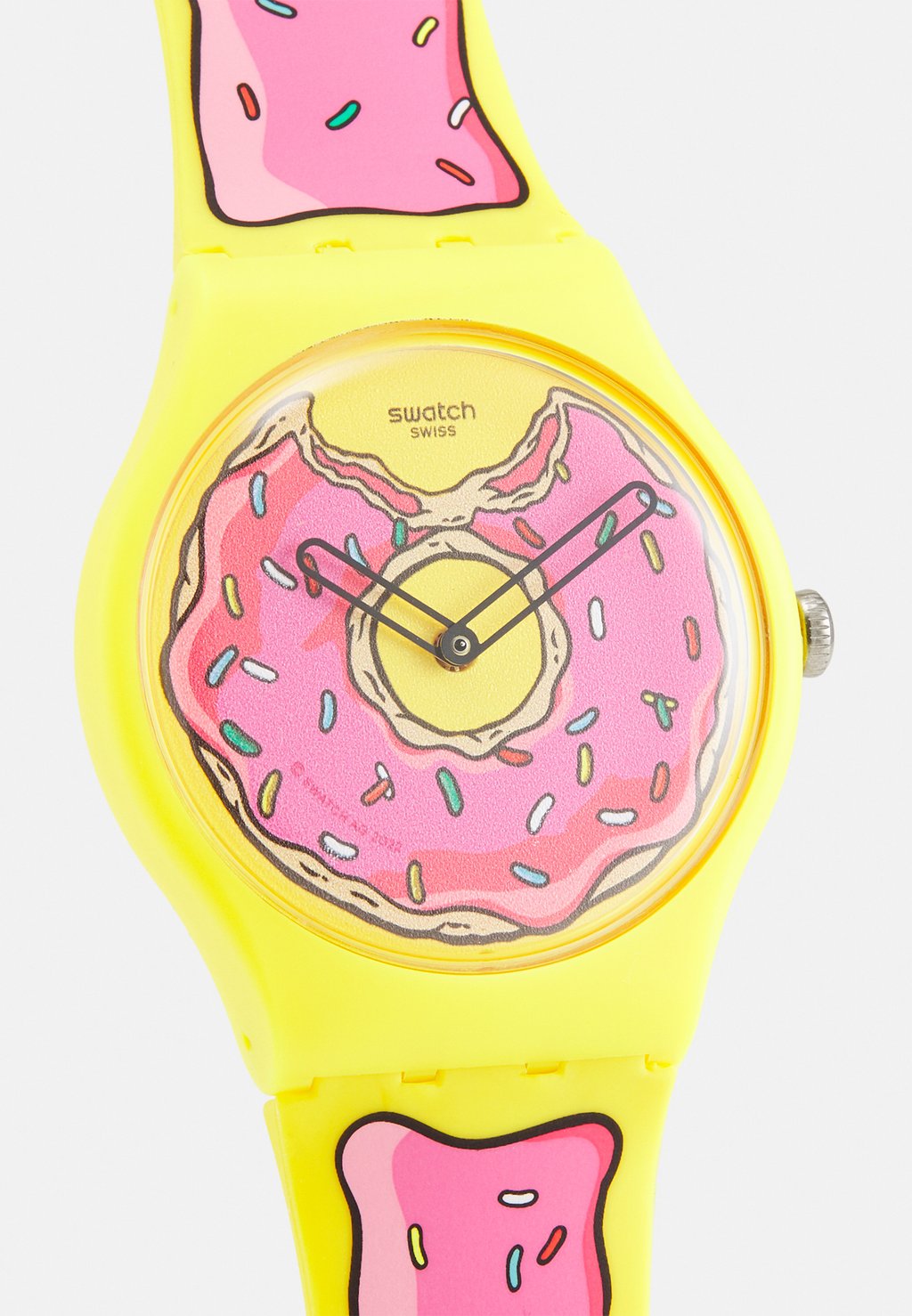 Заказать Часы The Simpsons Seconds Of Sweetness Unisex Swatch, цвет  pink/yellow – цены, описание и характеристики в «CDEK.Shopping»