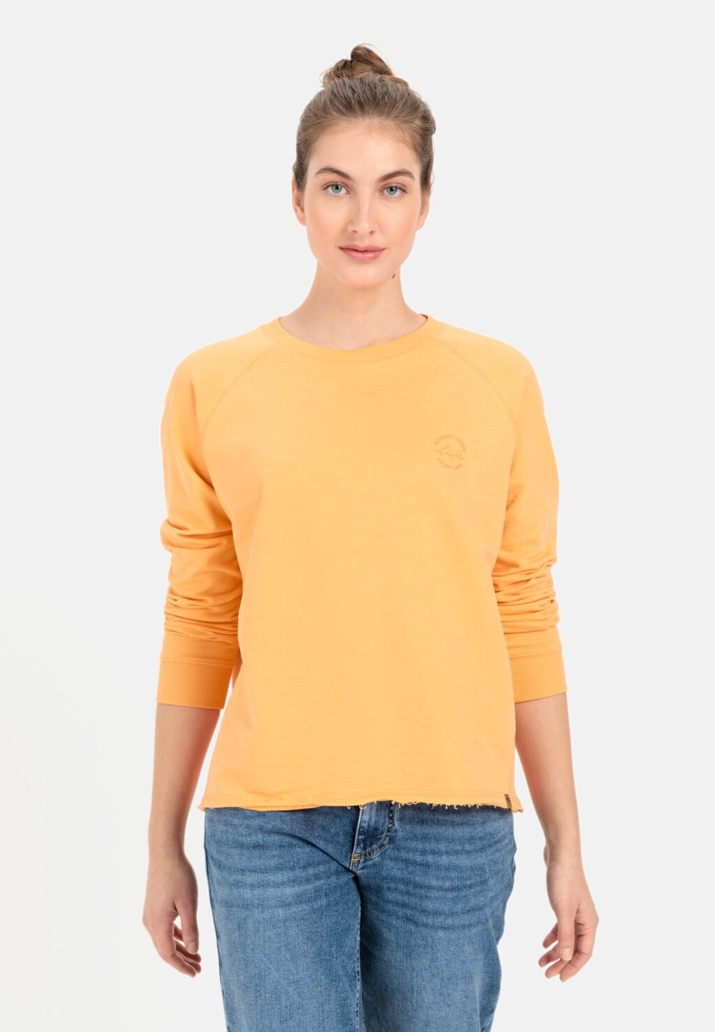 

Толстовка RUNDHALS MIT TONALEM PRINT camel active, цвет mandarine
