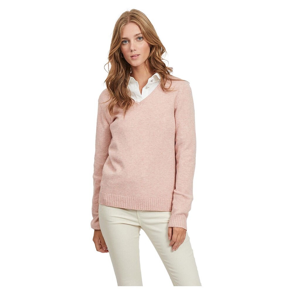 

Свитер Vila Ril Long Sleeve V Neck, розовый