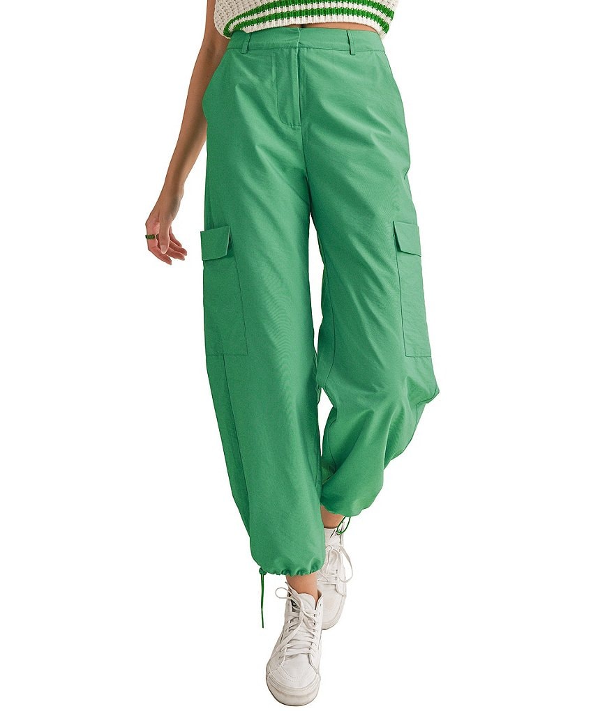 Нейлоновые брюки-карго Sadie & Sage Airy, зеленый