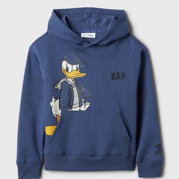 

Толстовка с капюшоном и принтом дональда дака Gap, синий
